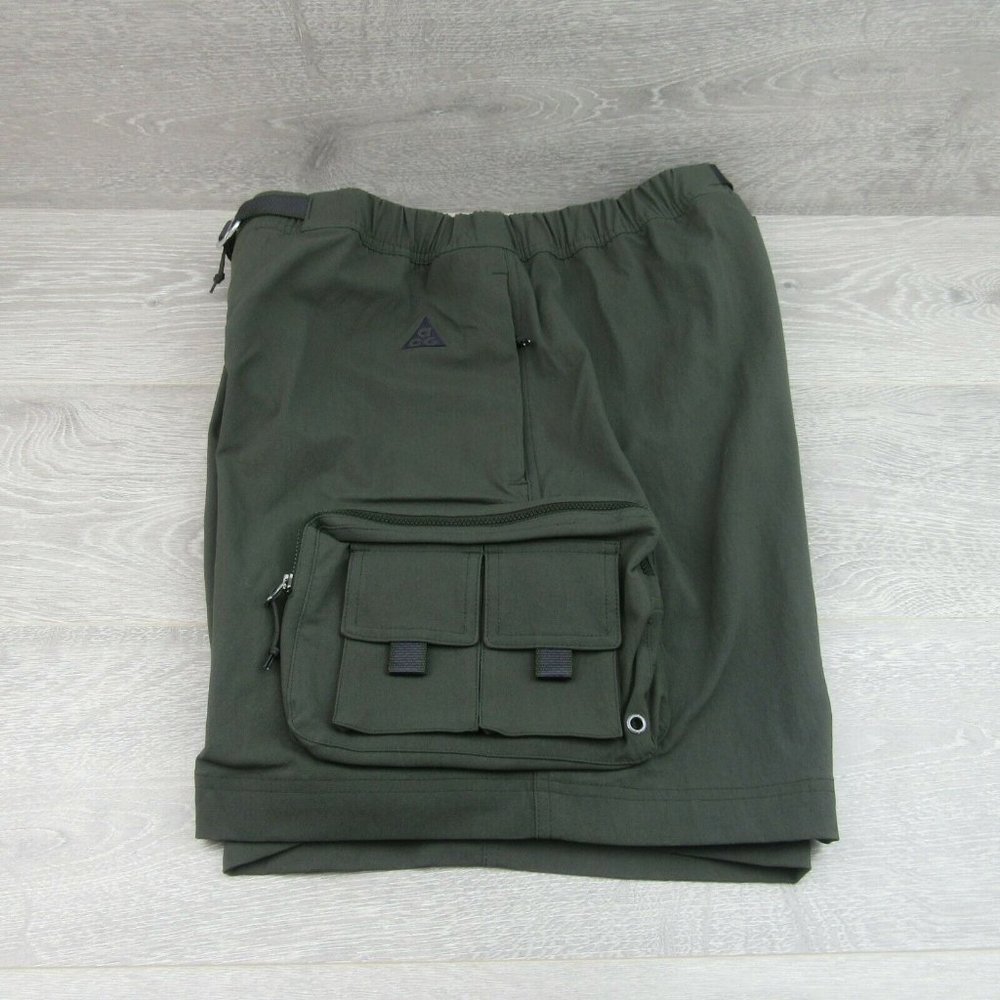 Nike ACG Cargo Shorts Mens Size Large Sequoia Hiking Camping NEW - Picture 2 of 11